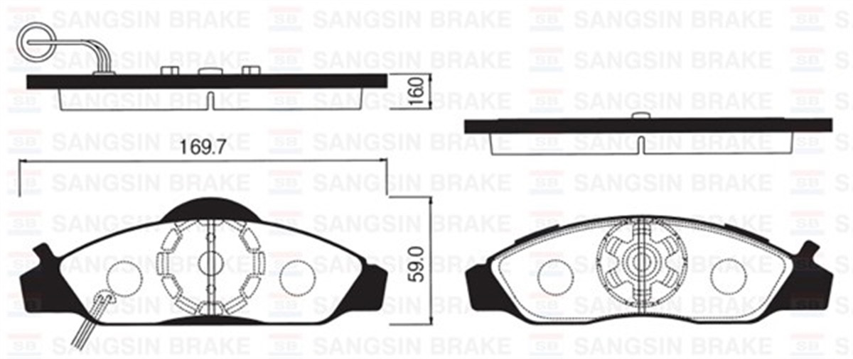 SSANGYONGÖN BALATA DİSK SSANGYONG MUSSO-KORANDO 02 SENSÖRLÜ GDB3134 SANGSIN SP1150SANGSINSANGSIN SP1150