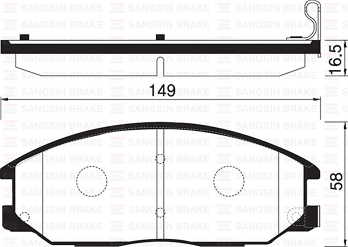 SSANGYONGÖN BALATA STAREX 2.5 CRDI 05 H1 06 SSANGYONG REXTON 2.7 XDİ 11 GDB3412-GDB3257-GDB3297 SANGSIN SP1171SANGSINSANGSIN SP1171