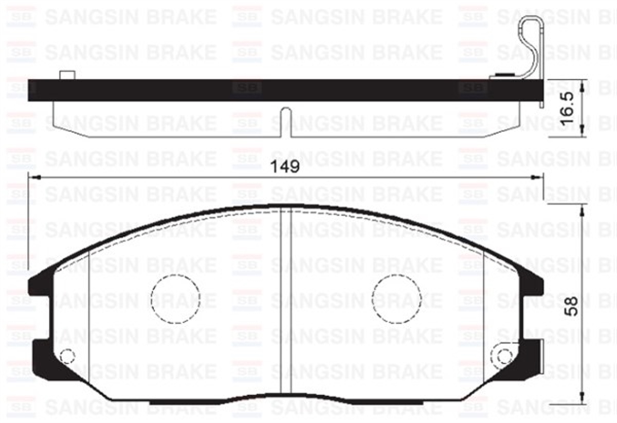 SSANGYONGÖN BALATA STAREX 2.5 CRDI 05 H1 10.06 SSANGYONG REXTON 2.7 XDİ 11 GDB3412-GDB3257-GDB3244 SANGSIN SP1190SANGSINSANGSIN SP1190