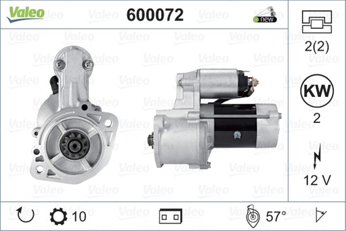 STAREXMARŞ MOTORU HYUNDAI H1 STAREX 2.5 TD VALEO 600072VALEOVALEO 600072