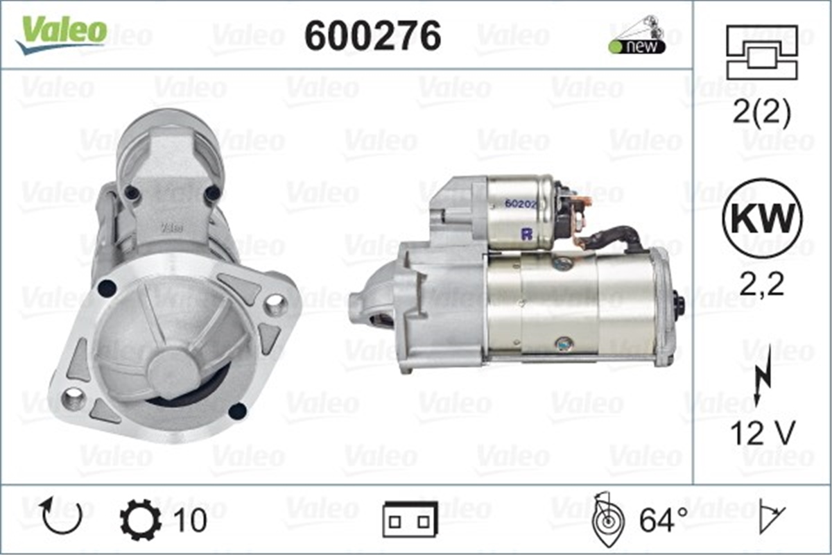 STAREXMARŞ MOTORU HYUNDAI H1-STAREX VALEO 600276VALEOVALEO 600276