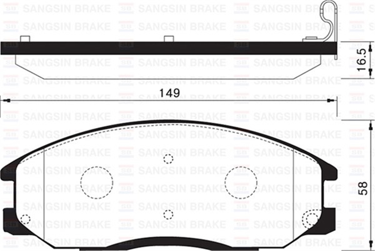STAREXÖN BALATA STAREX 04 SANTAFE 00-06 GDB3412-GDB3257-GDB3244 SANGSIN SP1157SANGSINSANGSIN SP1157