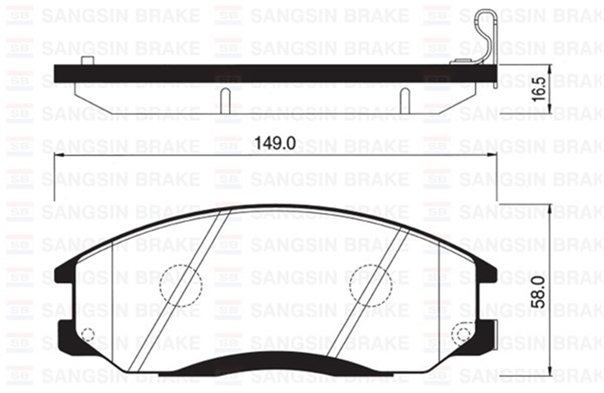 STAREXÖN BALATA STAREX 2.5 CRDI 05 H1 10.06 GDB3412-GDB3257-GDB3297-GDB3244 X SANGSIN SP1115SANGSINSANGSIN SP1115