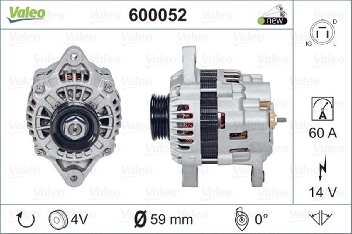 SUZUKIALTERNATÖR SUZUKI SWIFT VALEO 600052VALEOVALEO 600052