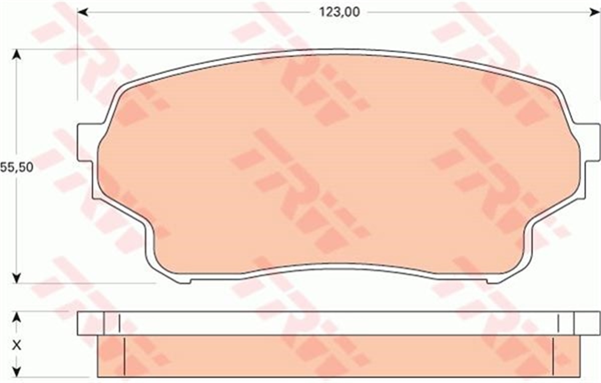 SUZUKIÖN BALATA SUZUKI GRAND VITARA-XL 05-07 GDB3490 TRW GDB3490TRWTRW GDB3490