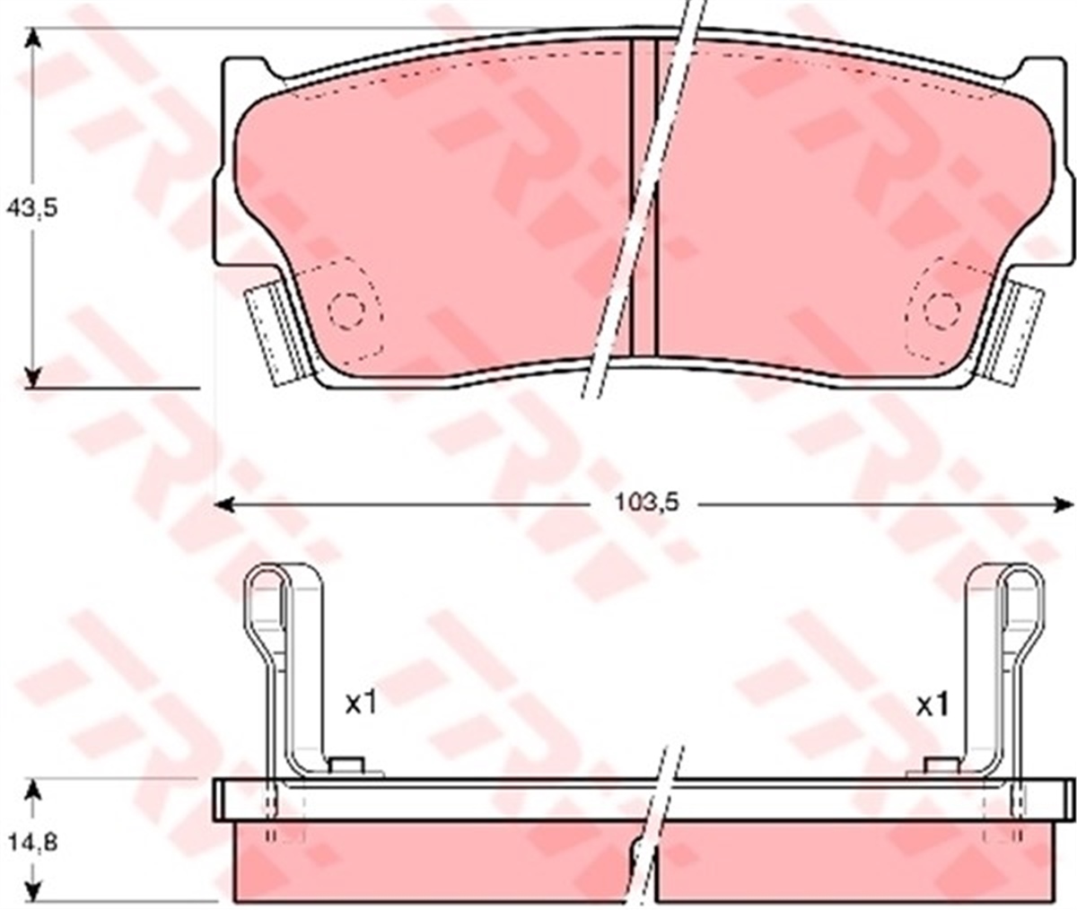 SUZUKIÖN BALATA SUZUKI VITARA 2 KAPI 1.6 88-98 X-90 1.6 95-97 TRW GDB885TRWTRW GDB885