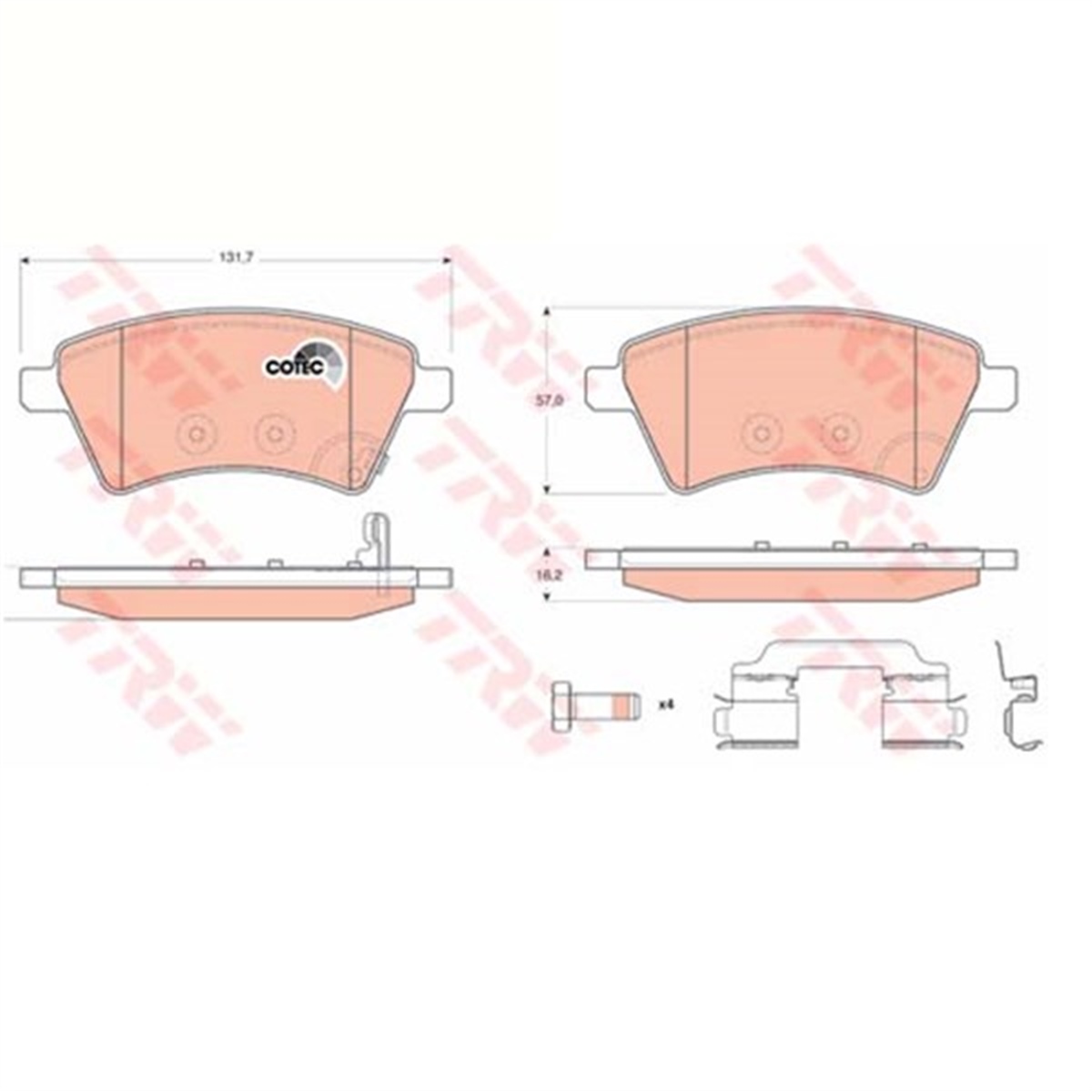 SX4ÖN BALATA KANGOO III YM 09 -SEDICI 1.6 16V-1.9 D-MTJ 06-06 SUZUKI SX4 6.06 TRW GDB1673TRWTRW GDB1673