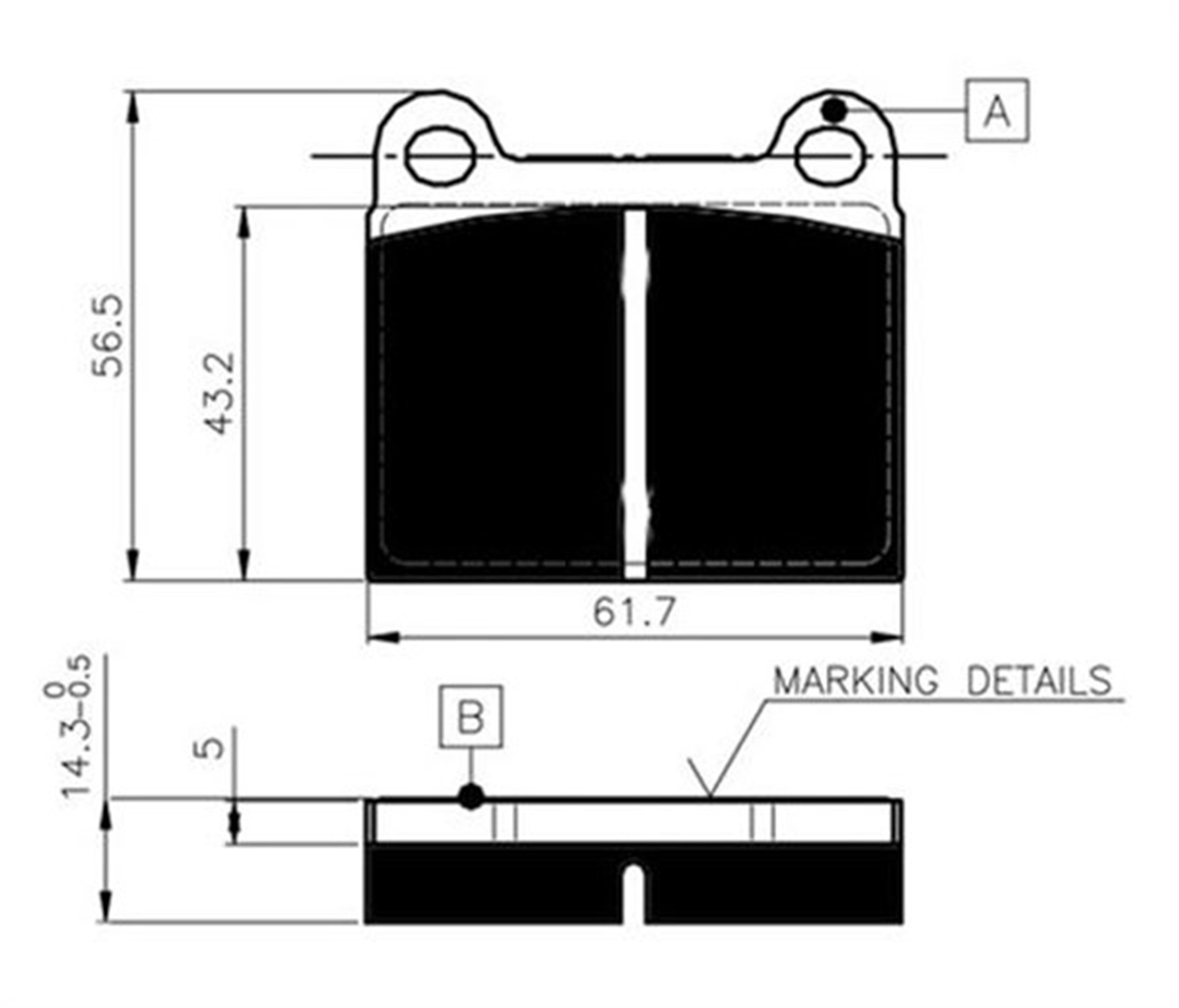 TAUNUSARKA BALATA FORD TAUNUS MERCEDES W111 W112 W107-W114-W115-116-W123-S123 C123 W126 TRW GDB101TRWTRW GDB101