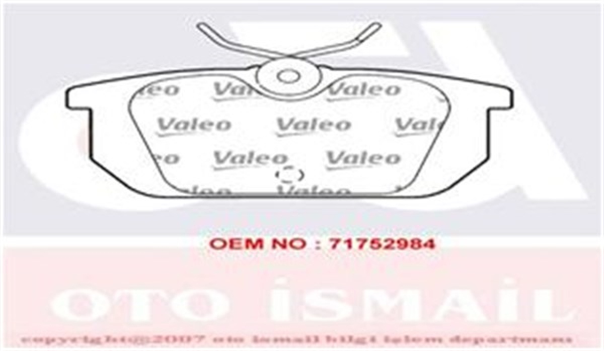 TEMPRAARKA BALATA TEMPRA-TIPO 2000İE PUNTO ALFA 33-145-146-155 VALEO 598142VALEOVALEO 598142