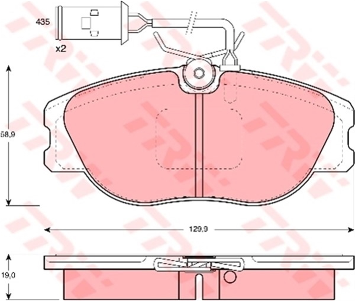 TIPOÖN BALATA FIAT CROMA 2.0 87-96 TIPO 2.0 91-95 145 146 IKB 1.4I 1.6I 92-96 TRW GDB483TRWTRW GDB483