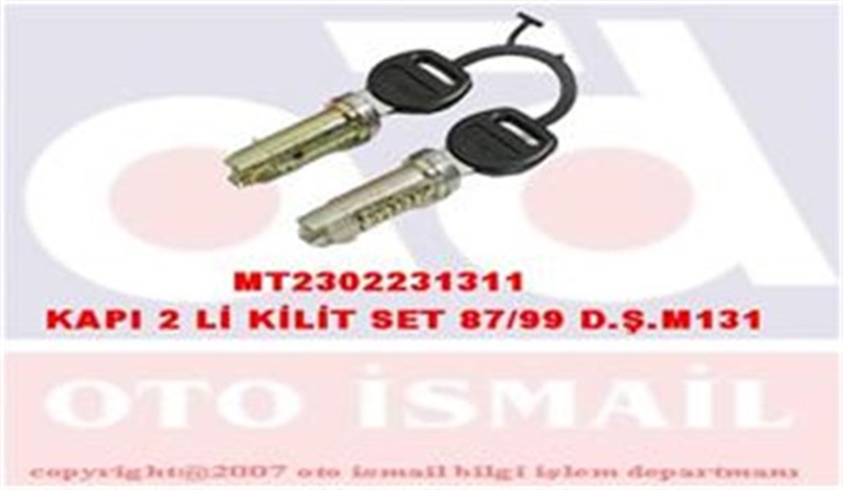 TOFAŞKAPI 2 Lİ KİLİT SET 87-99 D.Ş.M131 MITA 02231311MITAMITA 02231311