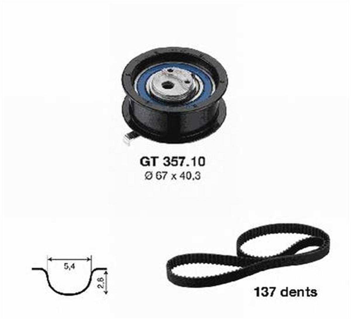 TOLEDOEKSANTRİK GERGİ KİTİ 137X254 CADDY II-GOLF III-T4-CORDOB-IBIZA II-III-TOLEDO I 1.9D 1Y-AEY-ALH-ALE SNR KD45717SNRSNR KD45717