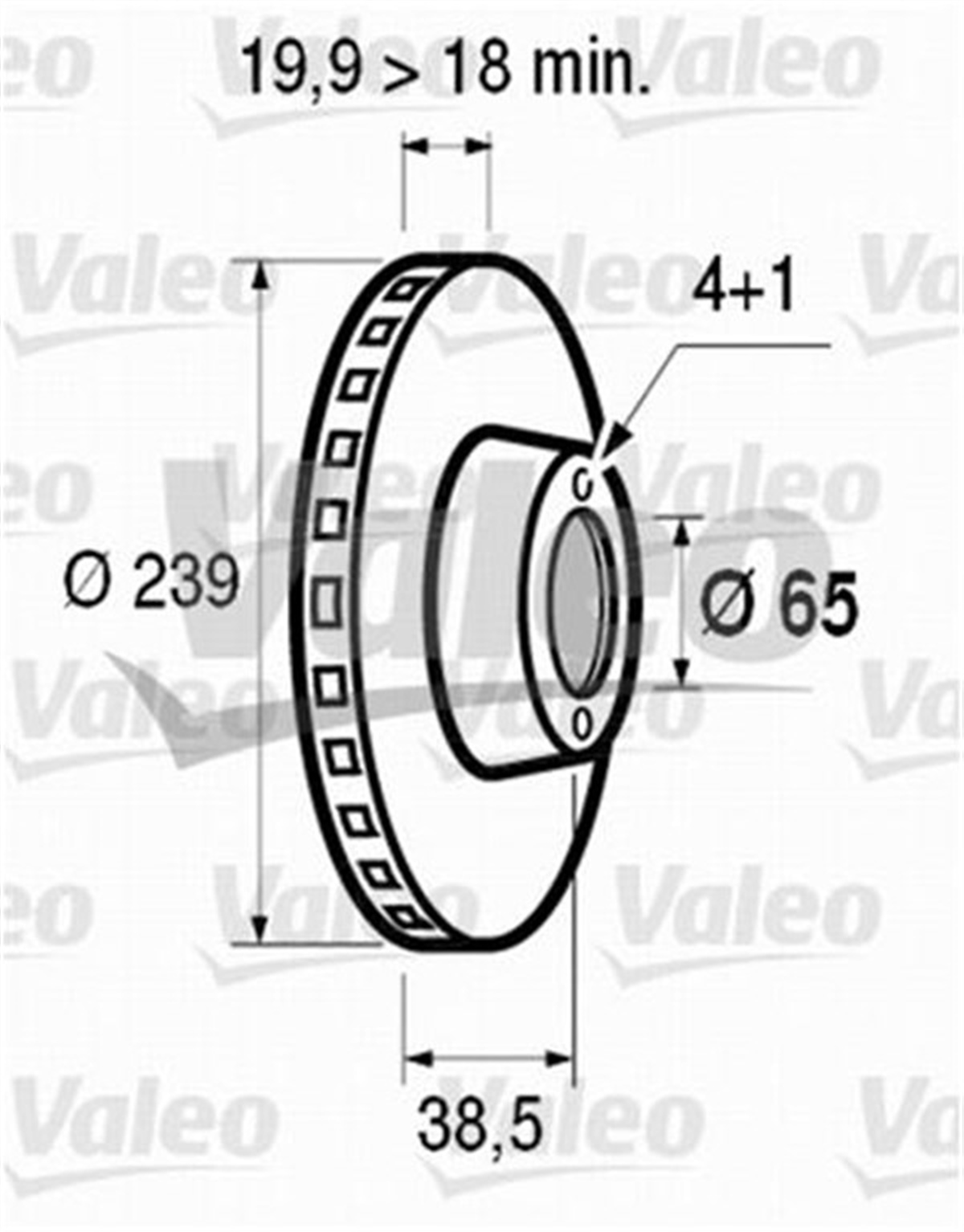 TOLEDOÖN FREN AYNASI POLO 87-01 GOLF 79-02 IBIZA 93-02 TOLEDO 91-99 CORDOBA 93-02 239X20X4DLXHAVALI VALEO 186246VALEOVALEO 186246