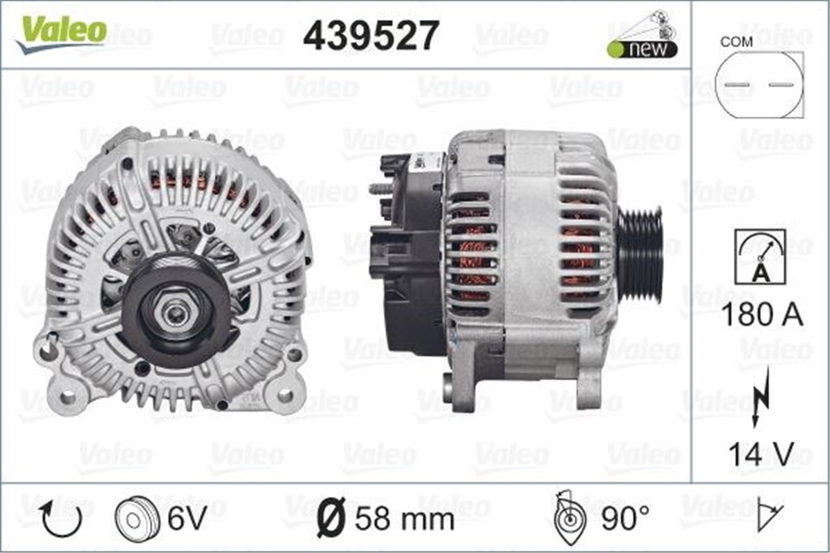 TOUAREGALTERNATÖR 14V 180A VW TOUAREG 04-10 -A6 04-11 -A8 03-10 -Q7 06-10 2.7-3.0 TDİ VALEO 439527VALEOVALEO 439527