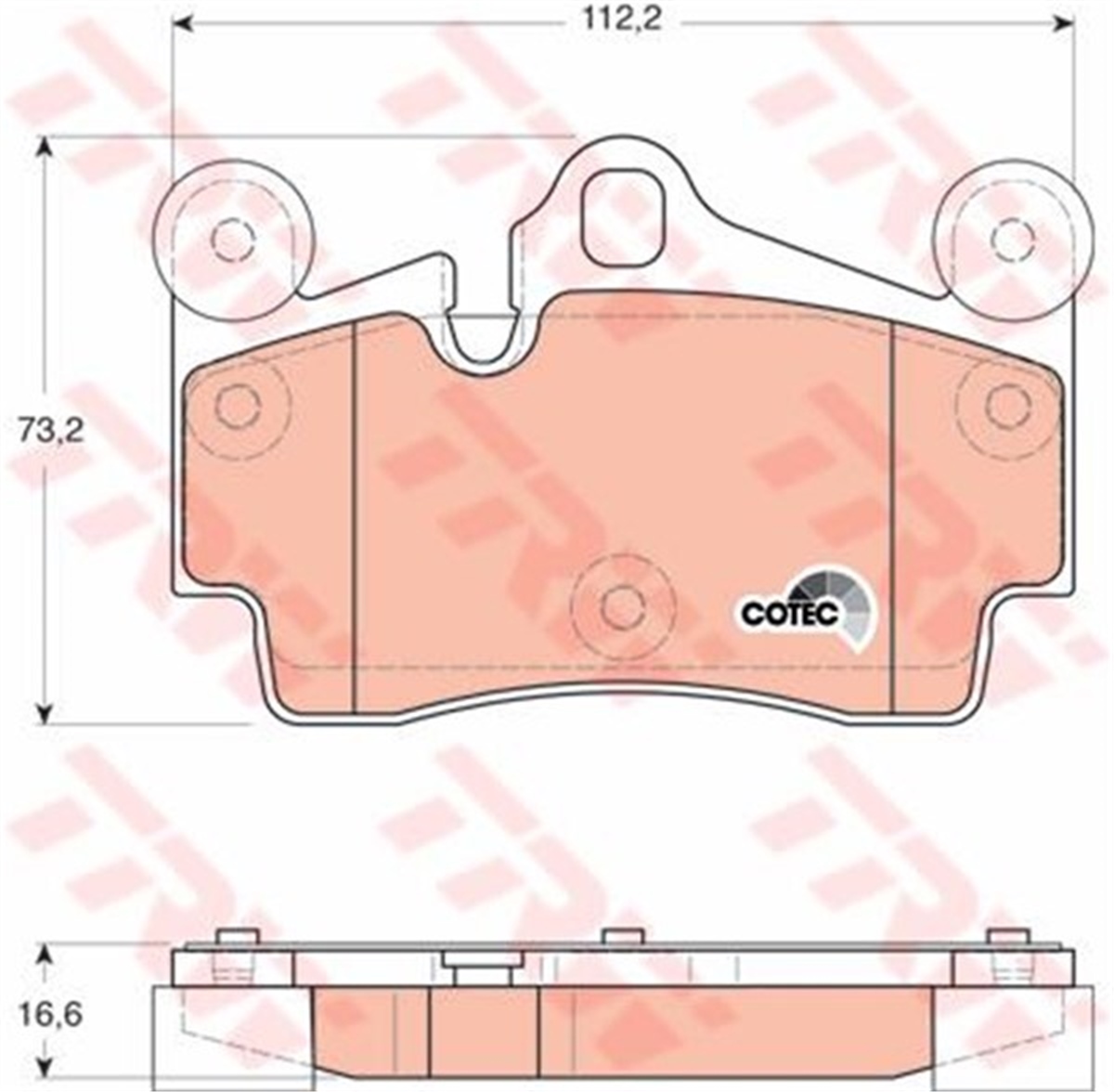 TOUAREGARKA BALATA TOUAREG 02-10 CAYENNE 02-10 Q7 06-11 112X73 GDB1549 TRW GDB1653TRWTRW GDB1653
