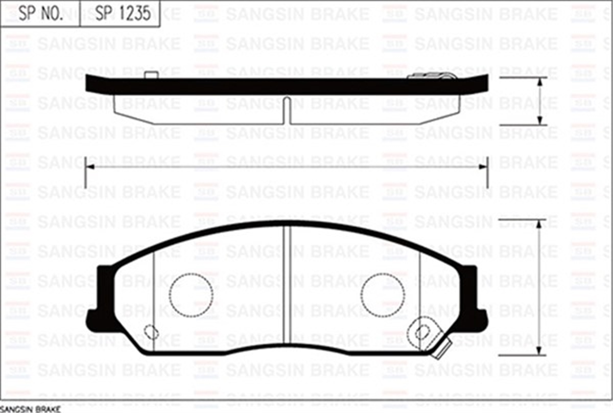 TOYOTAÖN BALATA DİSK TOYOTA CAMRY 2.4-3.0 02-06 SANGSIN SP1235SANGSINSANGSIN SP1235