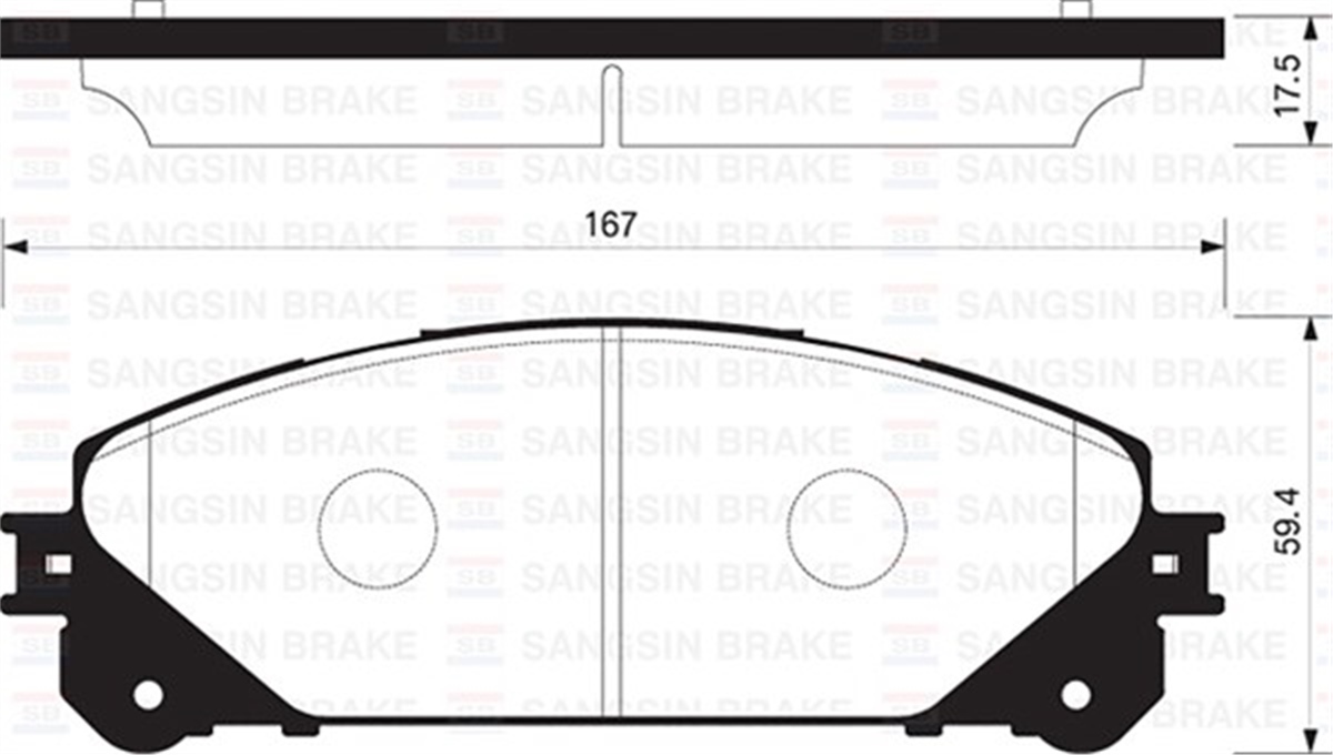 TOYOTAÖN BALATA LEXUS RX350-RX450 10 TOYOTA HIGHLANDER 08 GDB3484 SANGSIN SP2137SANGSINSANGSIN SP2137