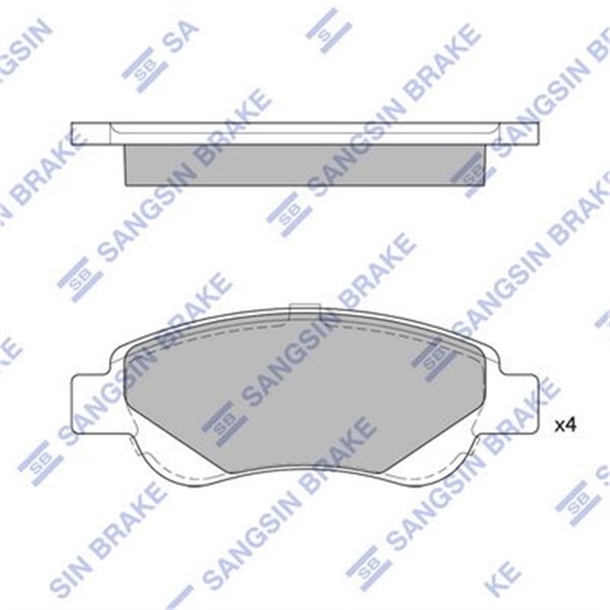 TOYOTAÖN BALATA P107 05 C1 6.05 TOYOTA AYGO 1.0-1.4 HDİ 05 SANGSIN SP1750SANGSINSANGSIN SP1750