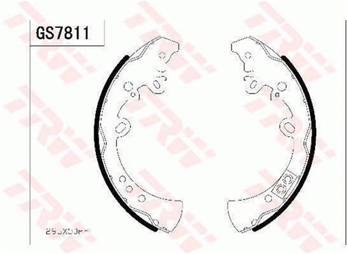 TOYOTAPABUÇLU FREN BALATASI ARKA TOYOTA: FORTUNER TGN6 -KUN6 -GGN6 -TGN5 -LAN5 -KUN5 -GGN5 2004-2015-HI TRW GS7811TRWTRW GS7811