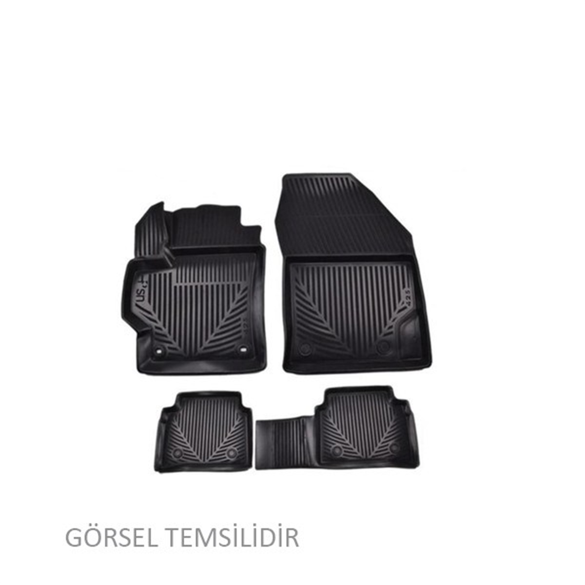 TOYOTAPERFLEX 3D X-MAT HAVUZLU PASPAS ÇEŞİTLERİ SİYAH TOYOTA CHR 2019 3D X-MAT 5 PCS PERFLEX PXM-TY24PERFLEXPERFLEX PXM-TY24