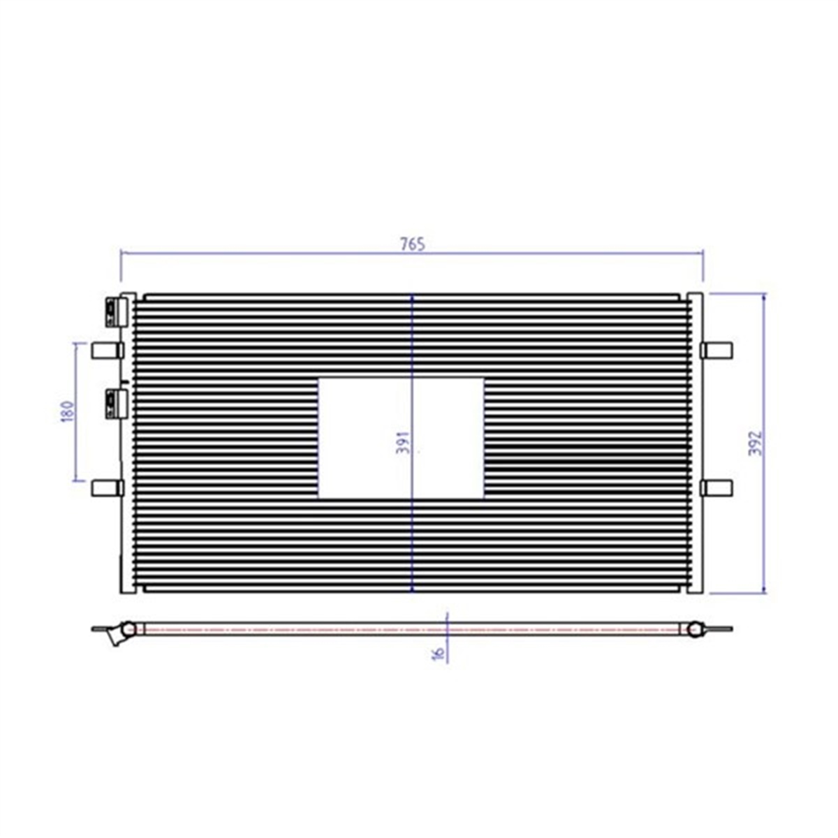 TRANSITKLİMA KONDENSERİ FORD TRANSİT 2.2TDCI-2.3İ-2.4 TDCI-3.2TDCI V347 06 725X389X16 OTO.-MEK. ORIS CFR111ORISORIS CFR111
