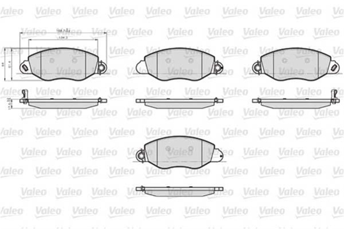TRANSITÖN BALATA LCV TRANSIT V184 01 VALEO 872577VALEOVALEO 872577