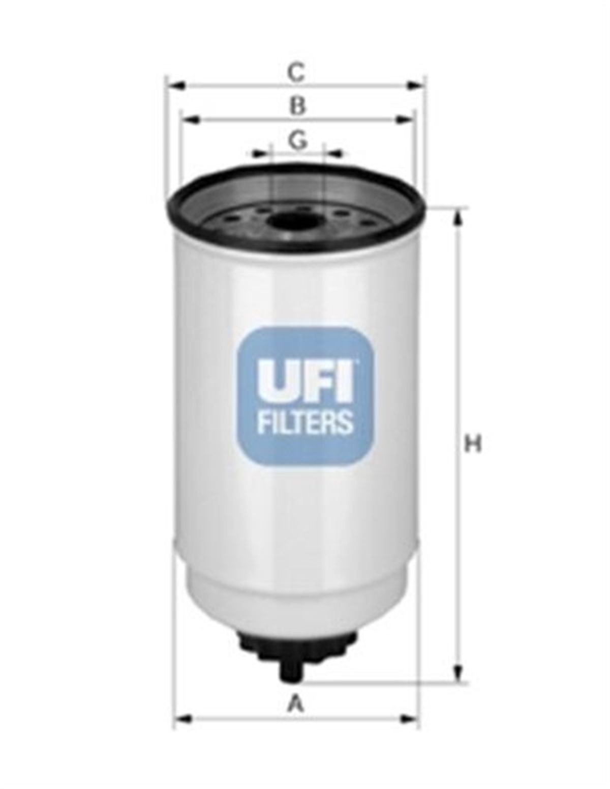 TRANSITYAKIT FİLTRESİ DİZEL TRANSİT 2.4-2.5 D-TD UFI 2437100UFIUFI 2437100