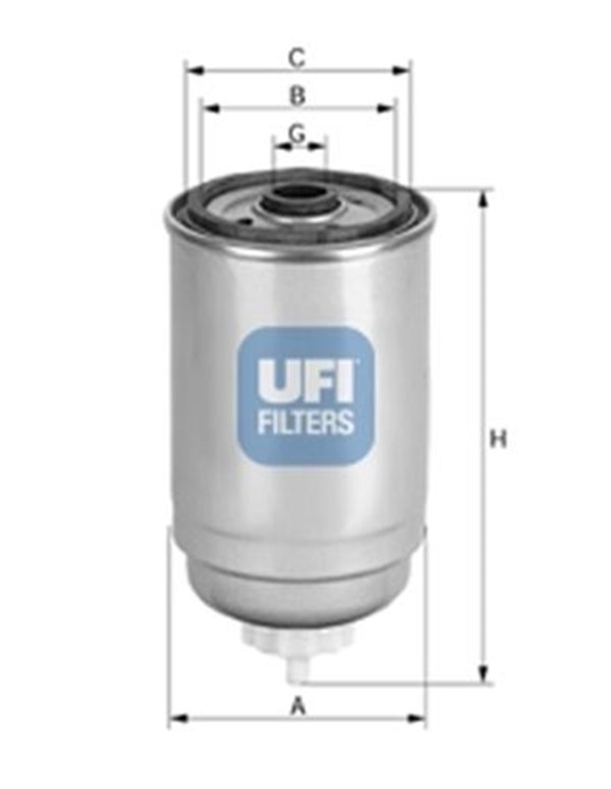 TRANSITYAKIT FİLTRESİ TRANSIT TOURNEO 2.5TD-2.5DI-TRANSIT 2.5TD-2.5DI 94-00 UFI 2440100UFIUFI 2440100
