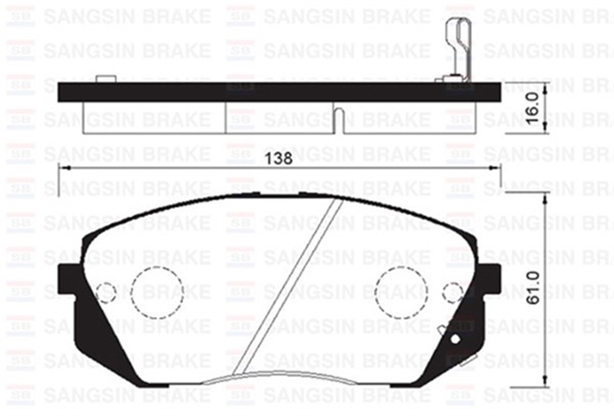 TUCSONÖN BALATA HYUNDAI İX35 2.0-2.0 CRDİ 10 CARENS III 06 SPORTAGE 06 D4EAD1B MOTOR İÇİN GDB3461 TUCSON 10 SANGSIN SP1196SANGSINSANGSIN SP1196