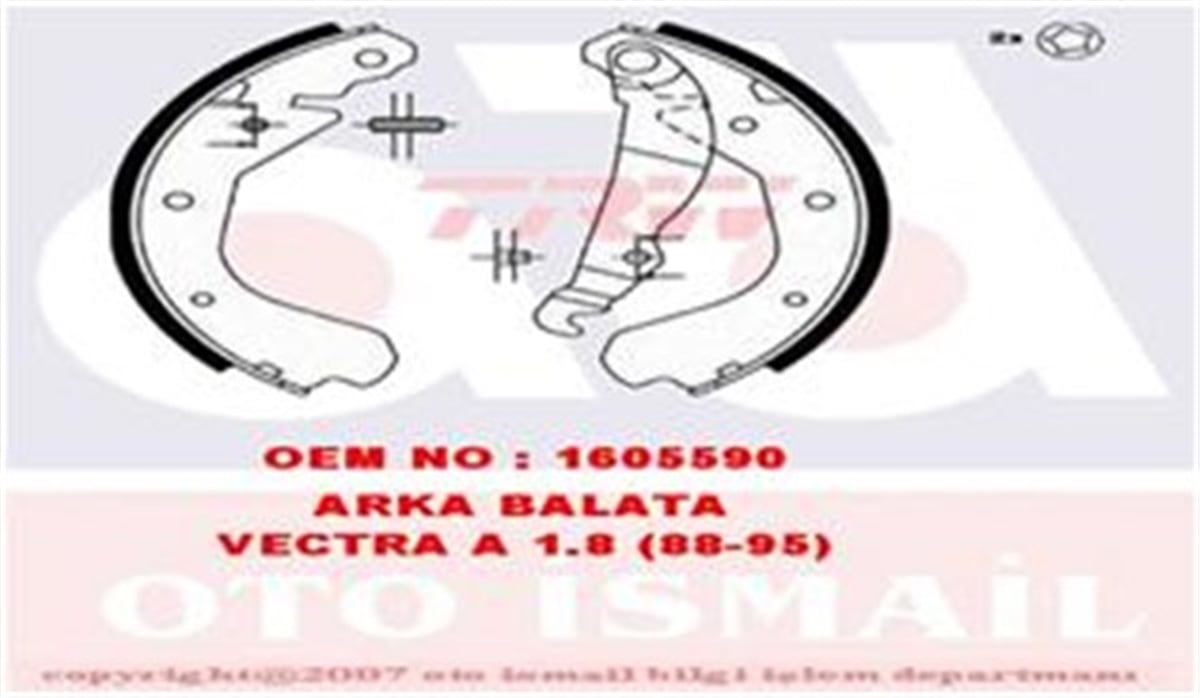 VECTRAARKA PABUÇ BALATA VECTRA A 1.8 88-95 ASCONA C KADDET D E TRW GS6212TRWTRW GS6212