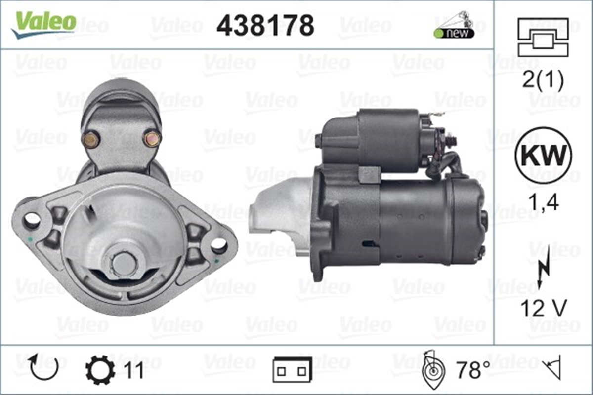 VECTRAMARŞ MOTORU OPEL VECTRA VALEO 438178VALEOVALEO 438178