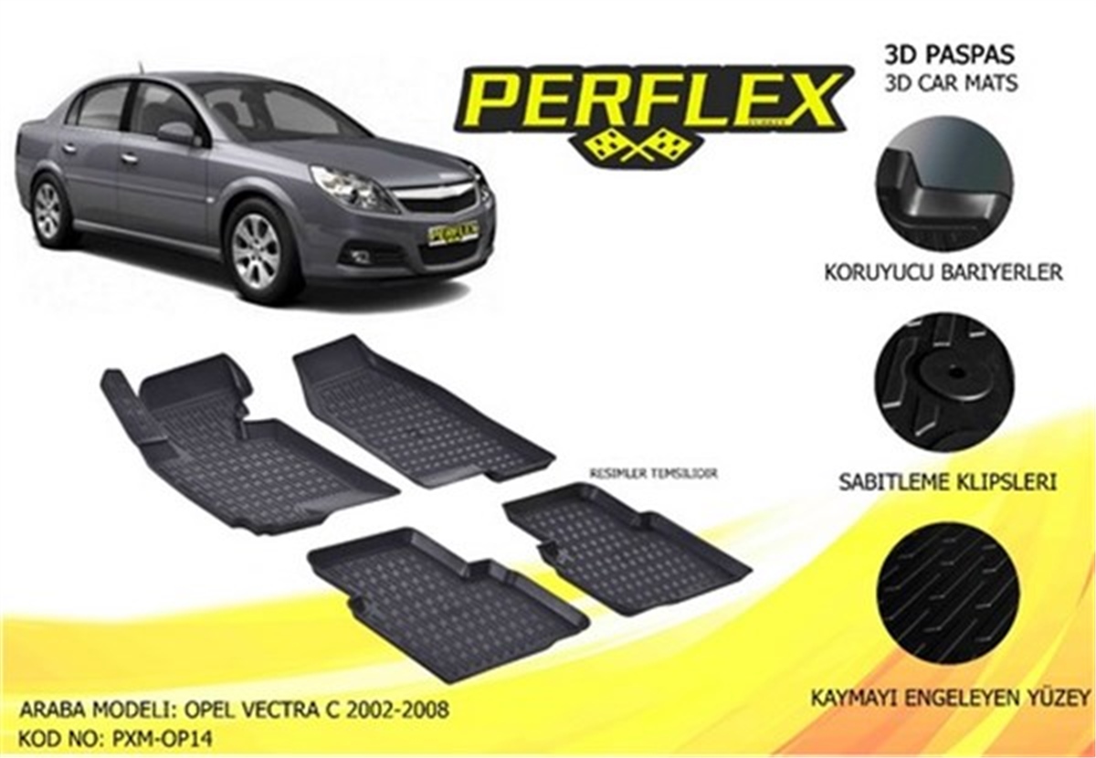 VECTRAPASPAS 3D X-MAT HAVUZLU OPEL VECTRA C 03-08 SİYAH PERFLEX PXM-OP14PERFLEXPERFLEX PXM-OP14