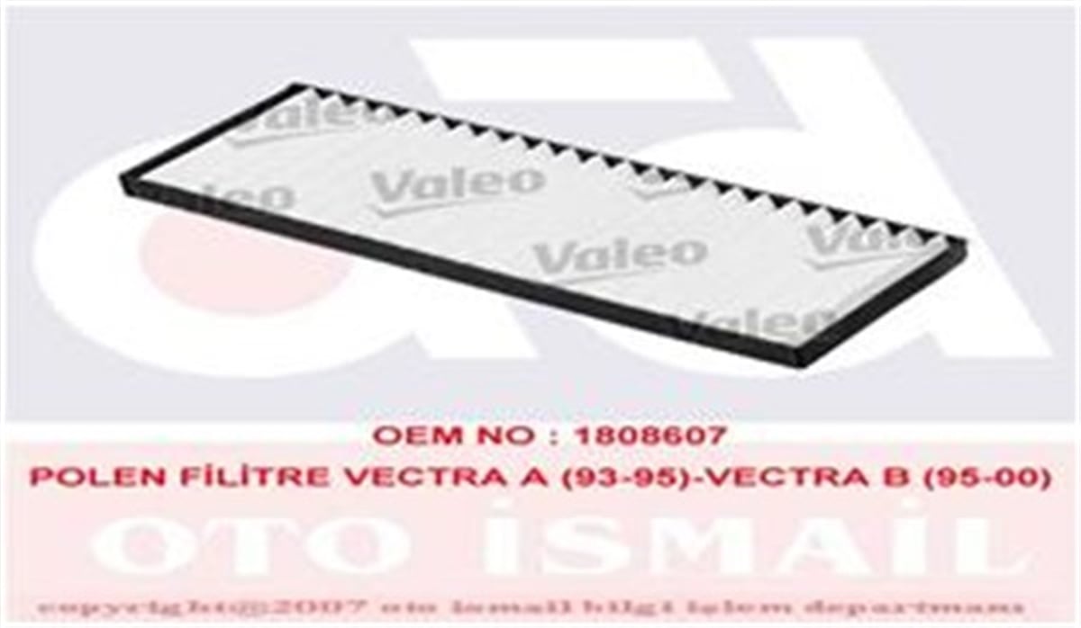 VECTRAPOLEN FİLTRESİ VECTRA B 1.6İ-16İ 16V-1.8İ 16V-2.0-2.0İ 16V-2.5İ V6-2.6İ V6 95-02 VALEO 698202VALEOVALEO 698202