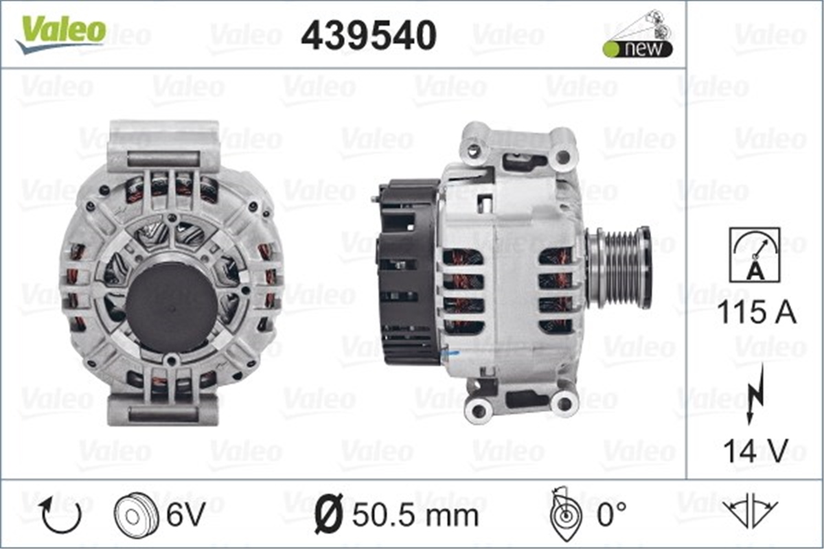 VITOALTERNATÖR MERCEDES VITO VALEO 439540VALEOVALEO 439540