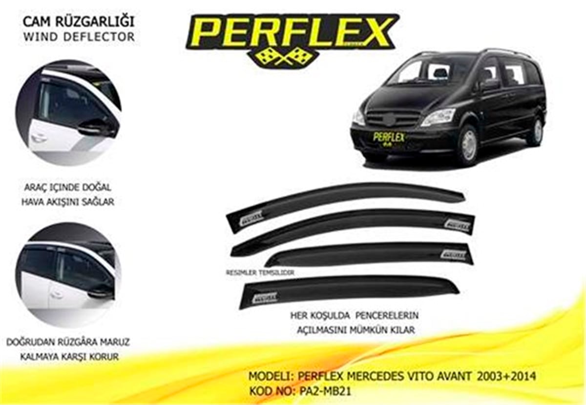 VITOCAM RÜZGARLIĞI MERCEDES VITO AVANT 2003 2014 2 Lİ PERFLEX PA2-MB21PERFLEXPERFLEX PA2-MB21