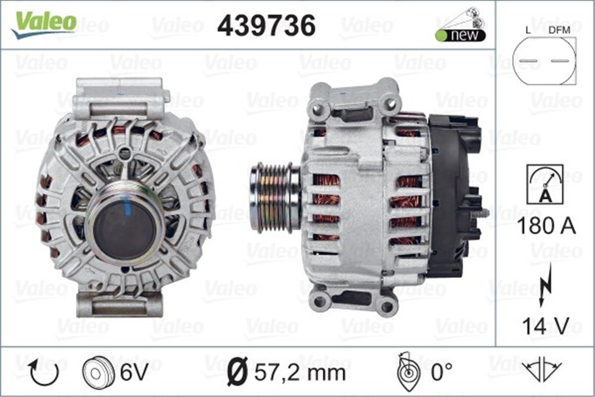 VOLKSWAGENALTERNATÖR VW VALEO 439736VALEOVALEO 439736