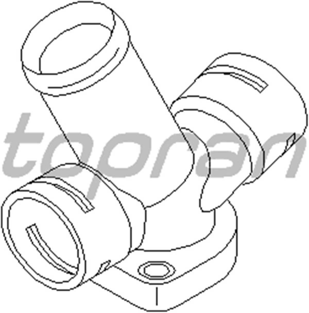 VOLKSWAGENTERMOSTAT YUVASI FLANŞI VW LT35 2.5 TDI 96 T4 2.4-2.5 96 TOPRAN 107613755TOPRANTOPRAN 107613755