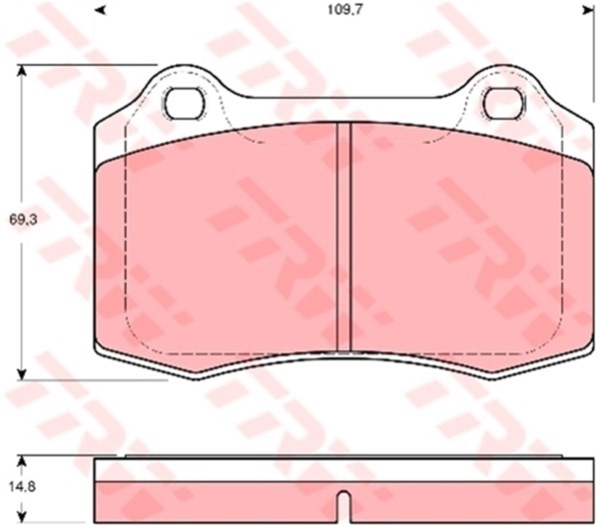 VOLVOARKA BALATA P208 12 16GTİ 13 DS3 10 VOLVO S60 I R 2.5T 03-10 V70 II 03-10 S-YTPE XJ 02-09 TRW GDB1513TRWTRW GDB1513