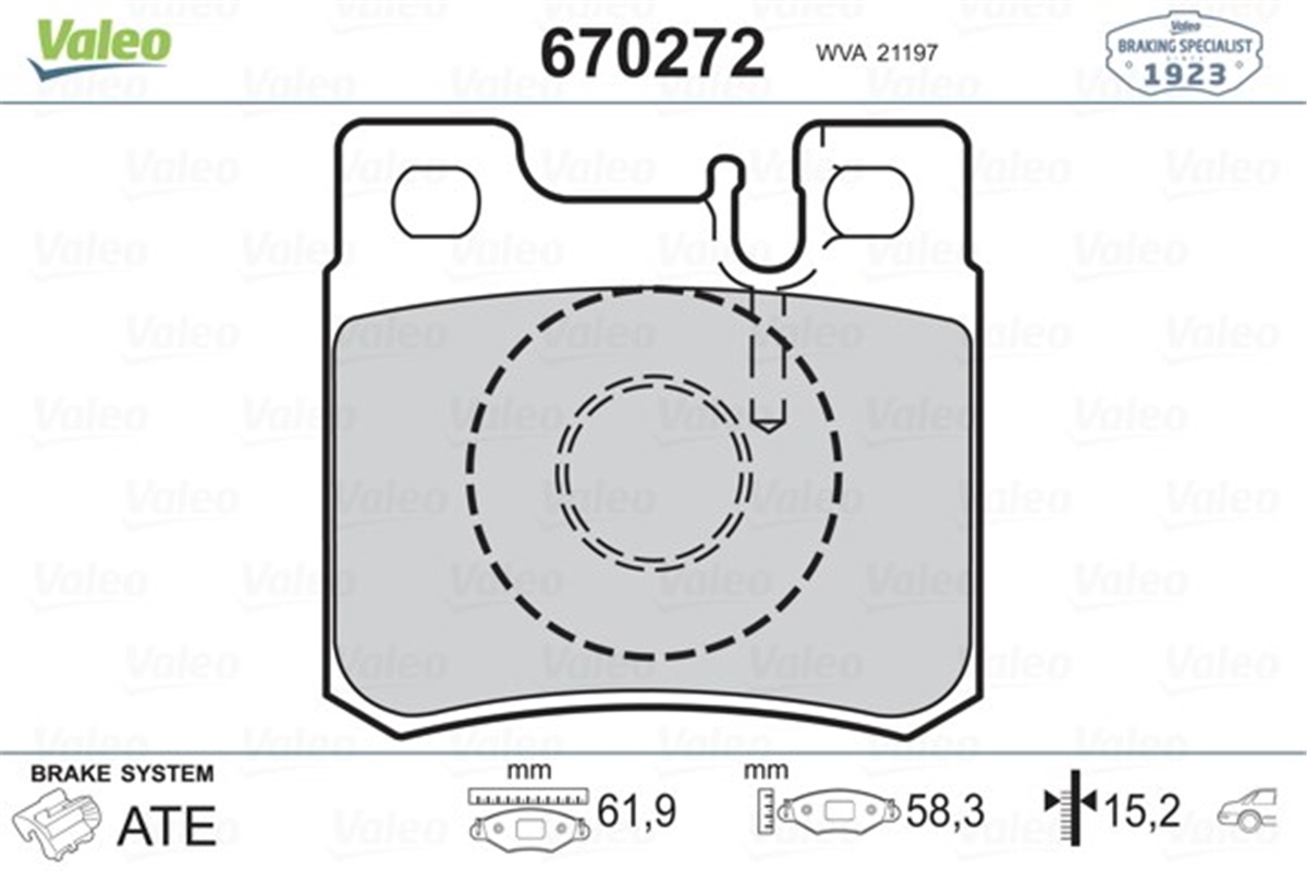 W124ARKA BALATA MERCEDES W210 95-99 W124 86-93 W201 190E 89-93 W202 95-00 S202 96-01 VALEO 670272VALEOVALEO 670272