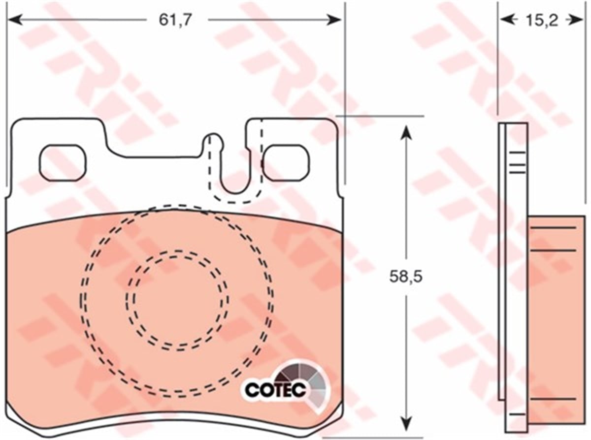 W124ARKA BALATA MERCEDES W210 95-99 W124 86-93 W201 190E 89-93 W202 95-00 S202 96-01 TRW GDB987TRWTRW GDB987