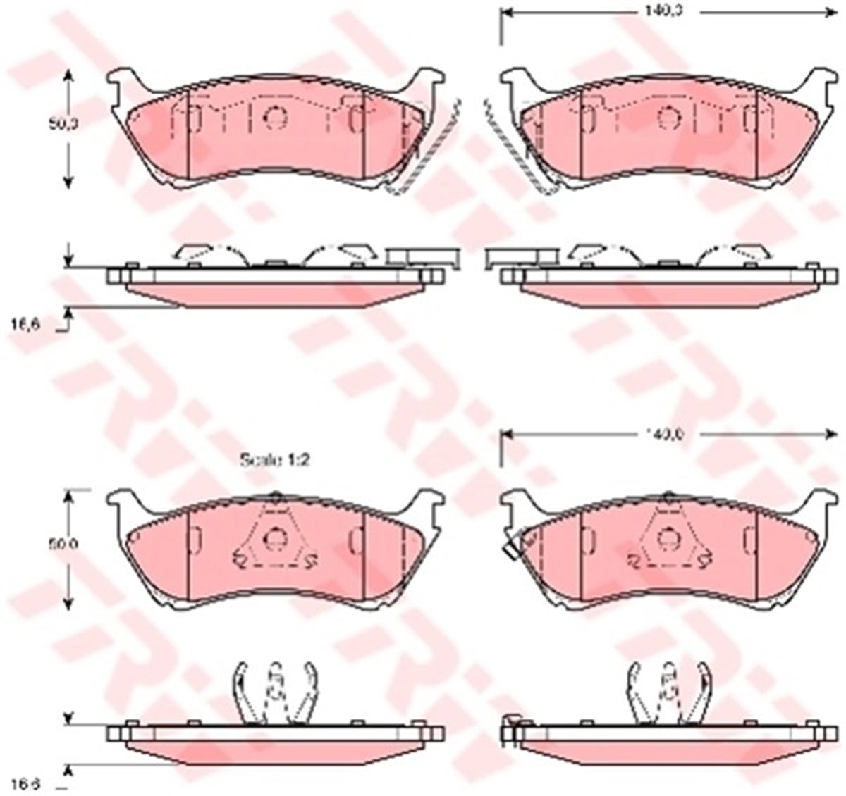 W163ARKA BALATA MERCEDES W163 ML230 96-6.05 ML320 4-98-8.02 TRW GDB1379TRWTRW GDB1379