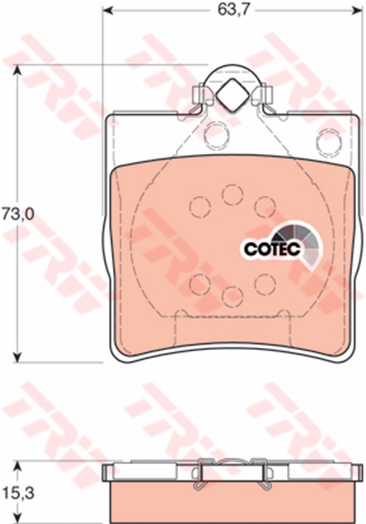 W202ARKA BALATA MERCEDES W210 E200 96-02 W202 C200 C230 94-00 S202 S210 A208 C208 R170 96-04 TRW GDB1335TRWTRW GDB1335