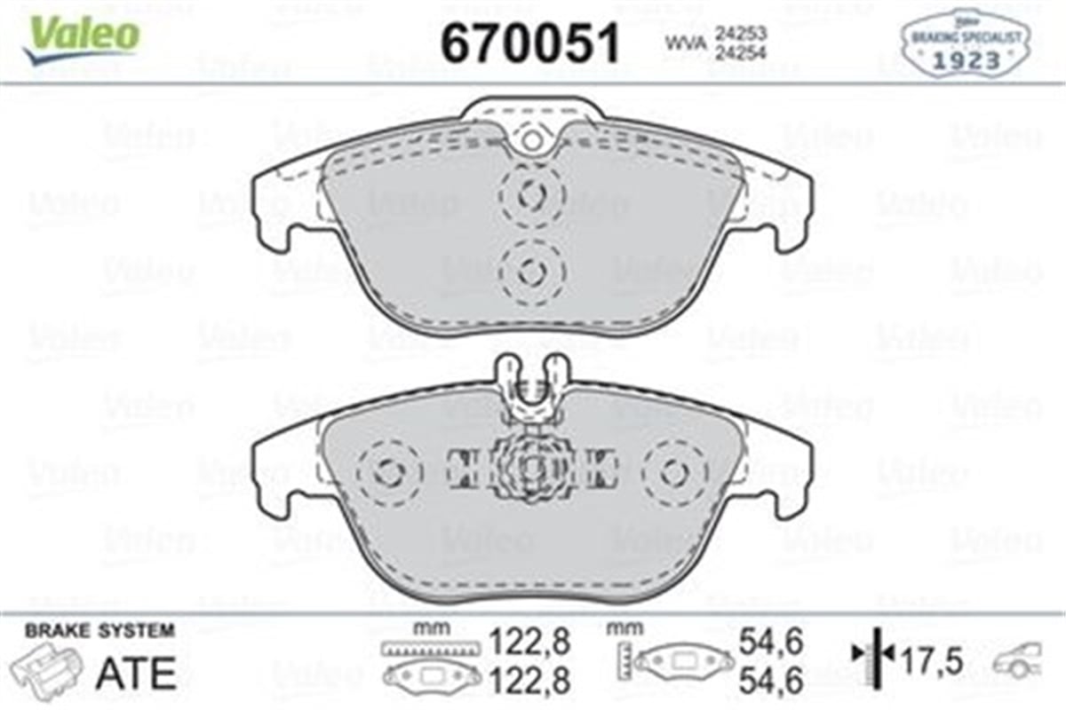 W204ARKA BALATA W204 07 11 C180 C200 C230-C230 C350-S204 07 11 C204 11 A207 C207 11 X204 08 12 VALEO 670051VALEOVALEO 670051