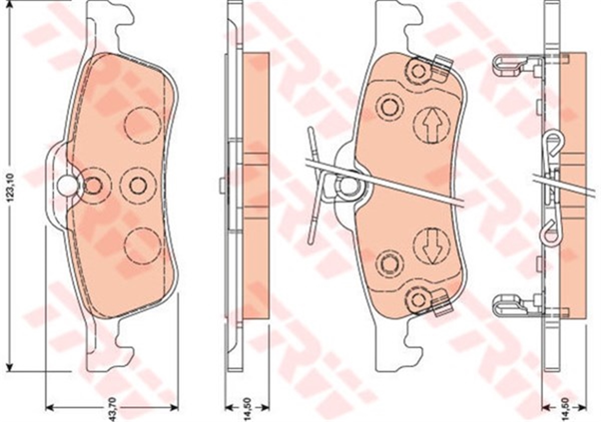 YARISARKA BALATA YARIS 1.0VVTİ 1.3VVTİ 1.4D4D 06 09 11 1.5 HYBRİD 12 ARAC URETIM YERI FRANSA AB TRW GDB3458TRWTRW GDB3458