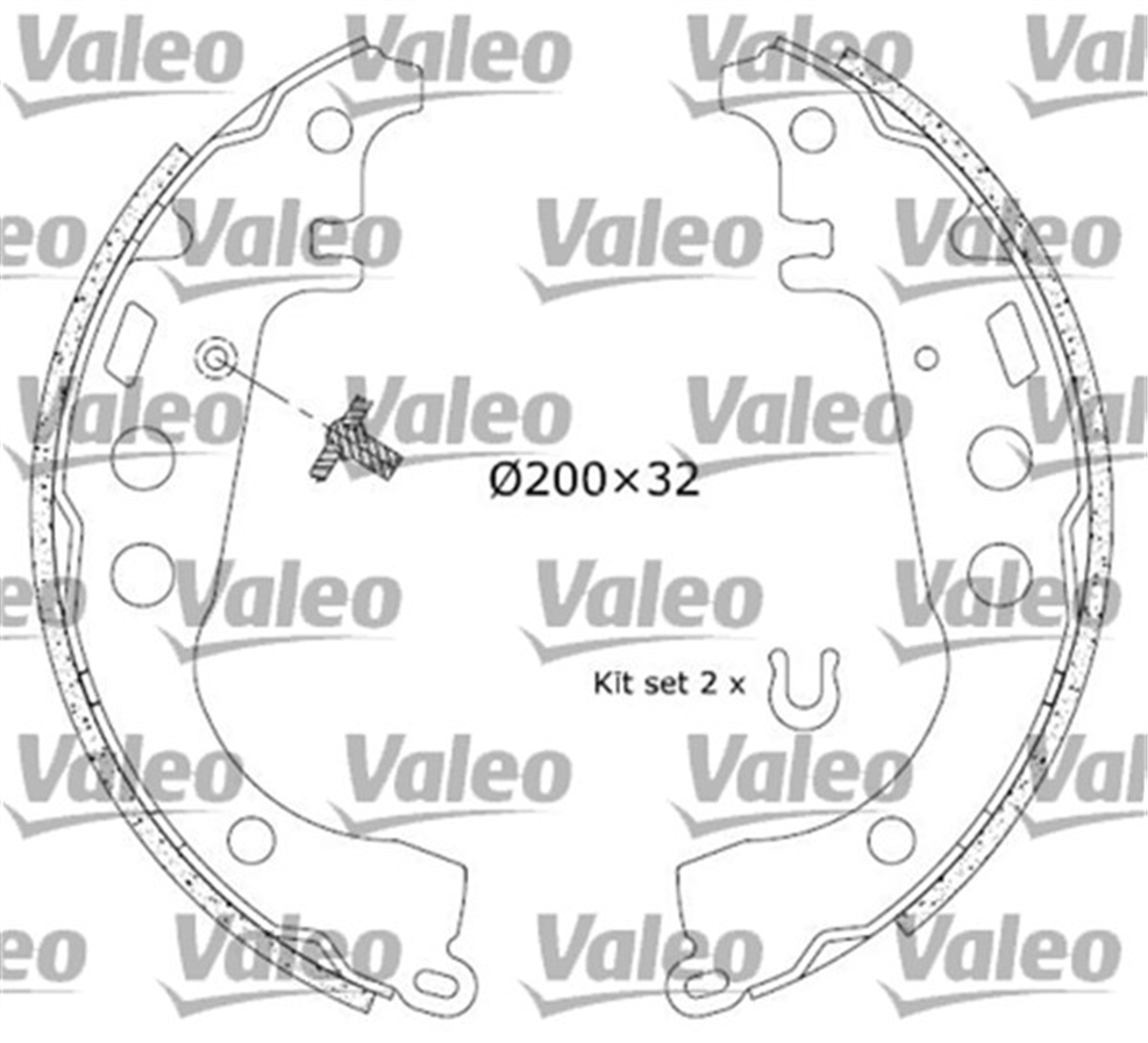 YARISARKA PABUÇ BALATA YARIS 1.0 99 05 1.0 11 YARIS VERSO 1.3 1.5 1.4D-4D 01-05 IQ 09 200X32 VALEO 562746VALEOVALEO 562746