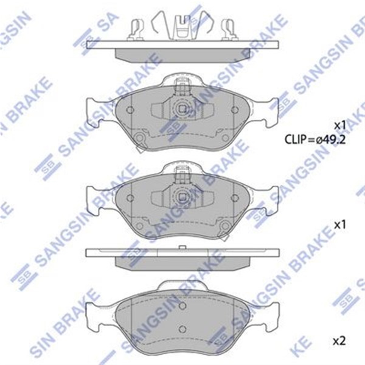 YARISÖN BALATA YARIS 06 GDB3457 SANGSIN SP1631SANGSINSANGSIN SP1631
