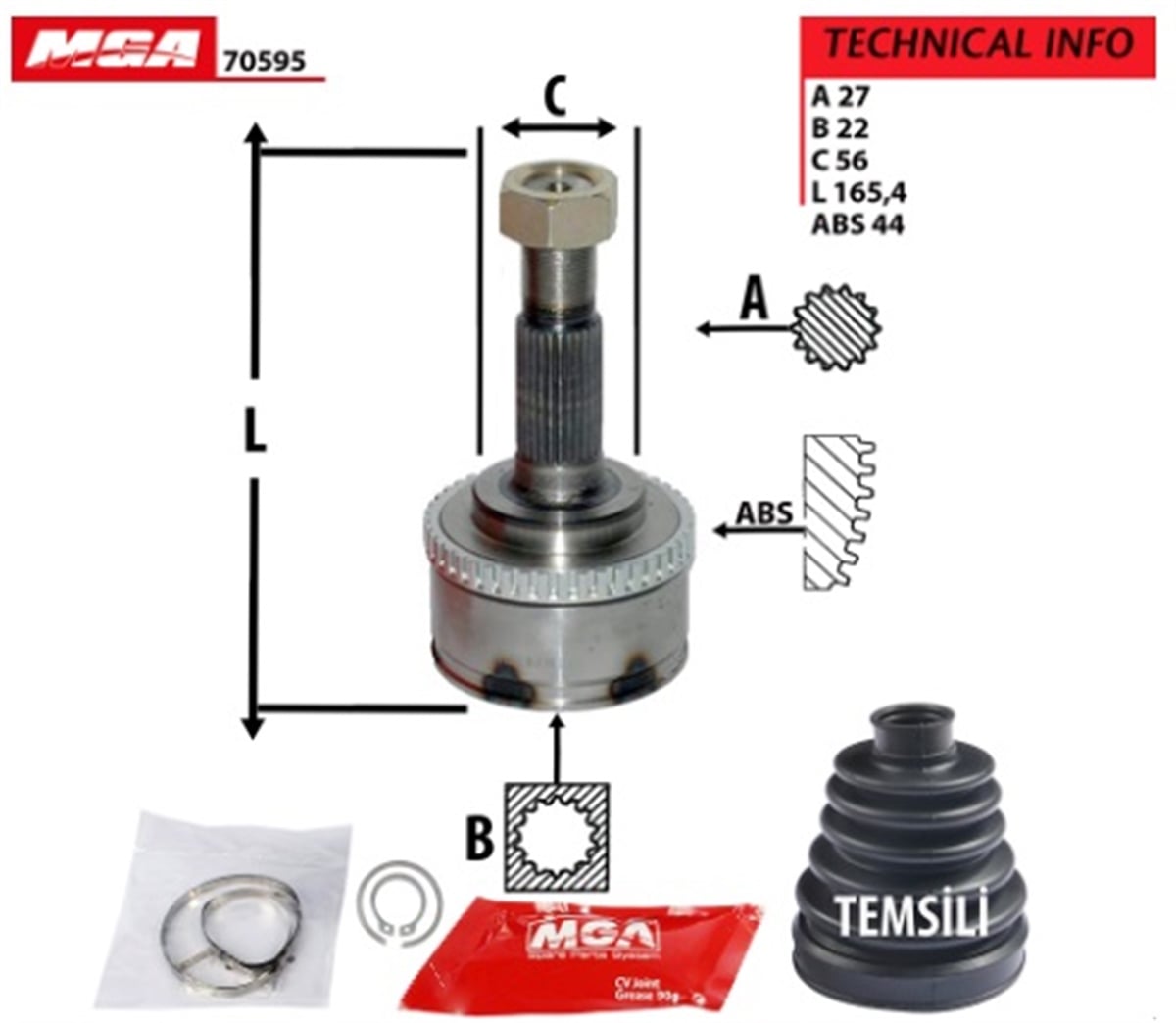 YEDEK PARÇAAKS KAFA DIS ABSLI-NISSAN PRIMERA-P11 96>02 