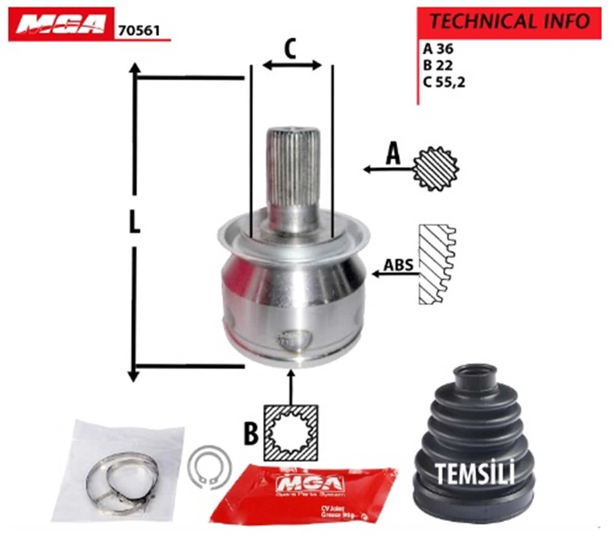 YEDEK PARÇAAKS KAFA DIS-MAZDA-3 03>08 