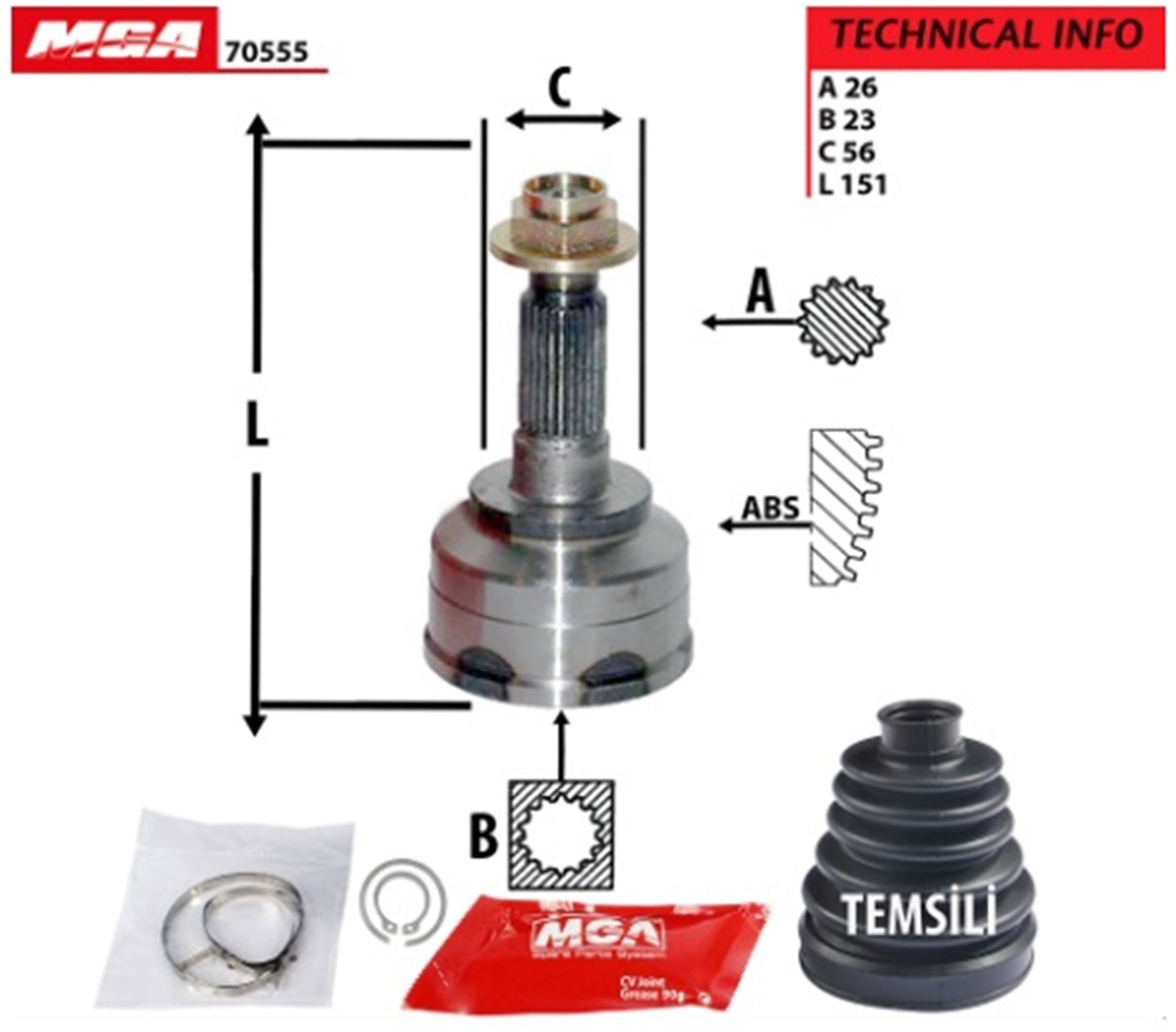YEDEK PARÇAAKS KAFA DIS-MAZDA 626 88>91 