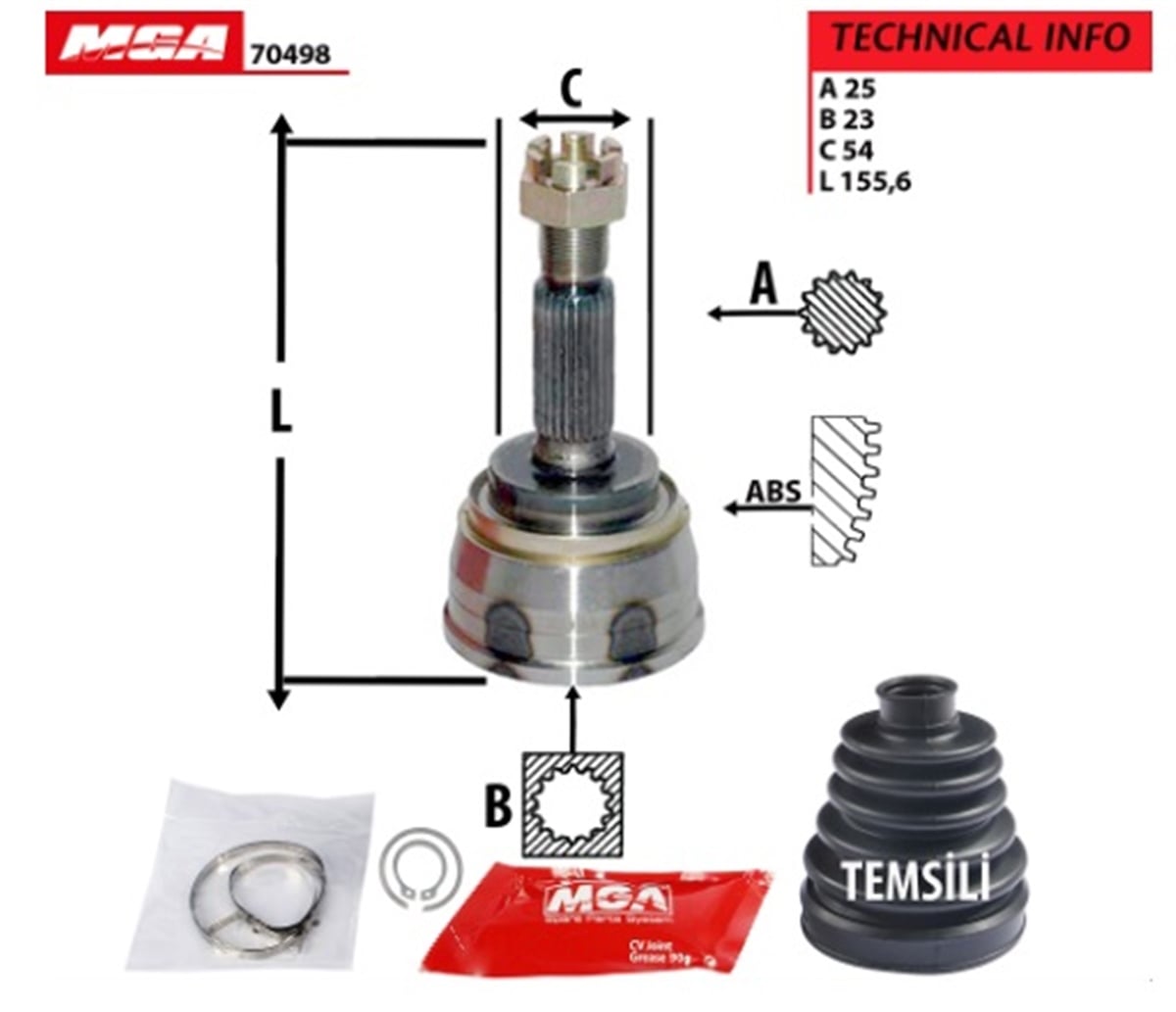YEDEK PARÇAAKS KAFA DIS-MITSUBISHI  CARISMA 96>06 